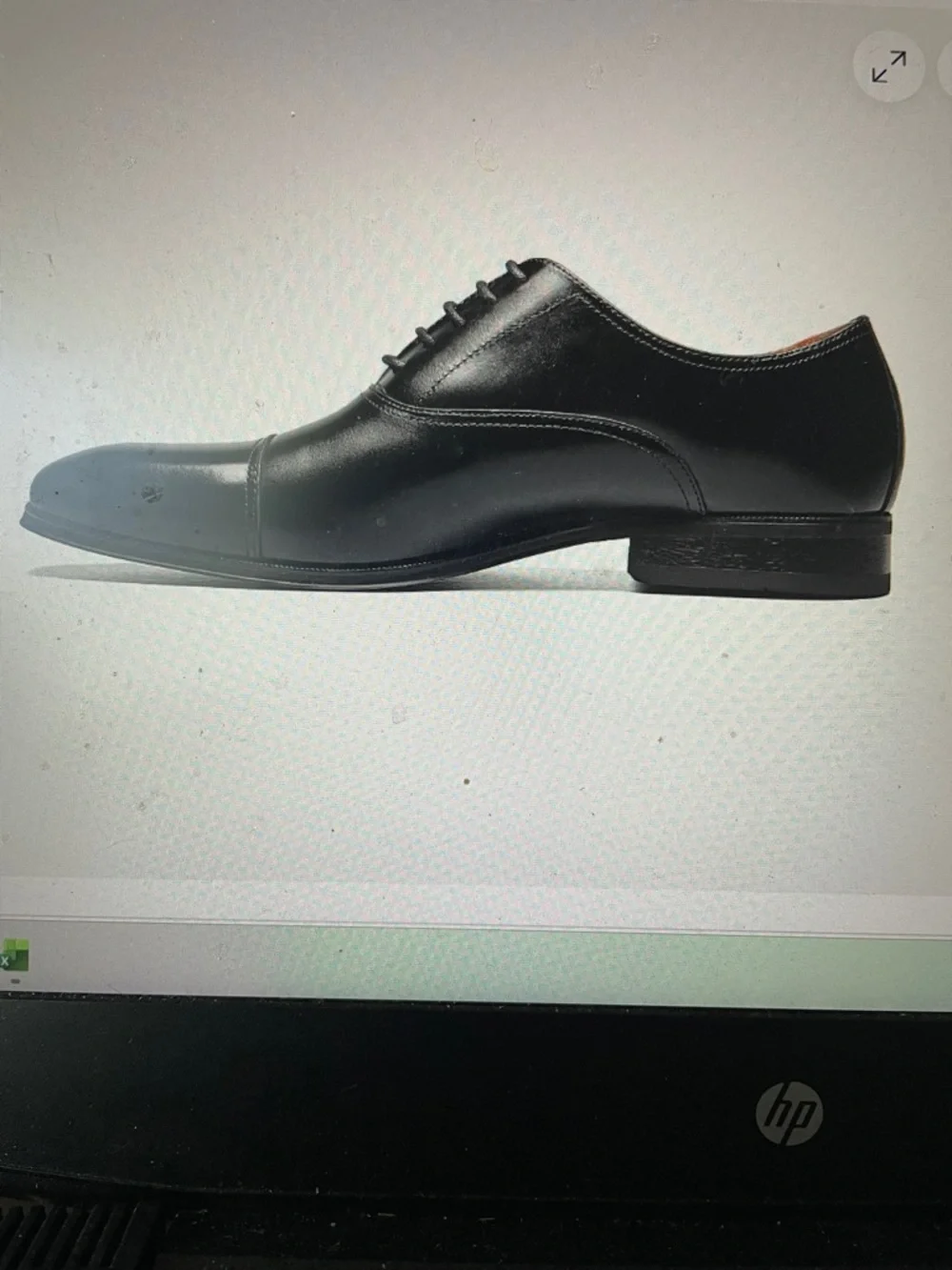 Florsheim Black Smooth Leather Cap Toe Oxford Shoes 9D